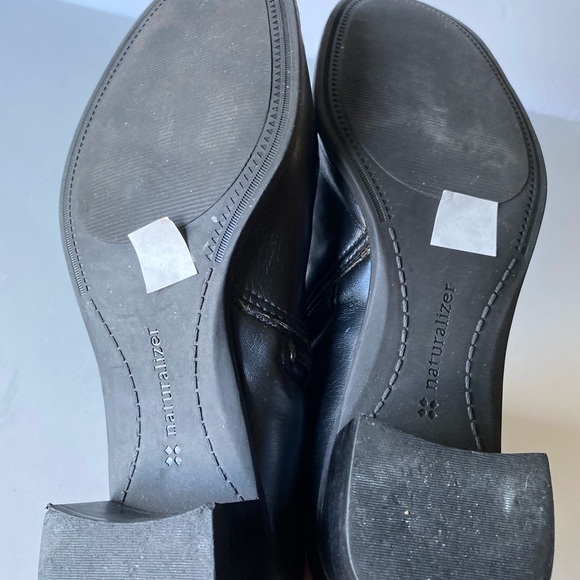 Naturalizer - Woman’s black faux leather moto ankle boots, Size: 7.5W - Picture 9 of 11